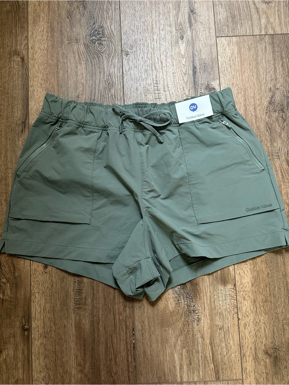 NWT! Outdoor Voices Women’s RecTrek Active Shorts, Hiking, Outdoors, Sage, XXL